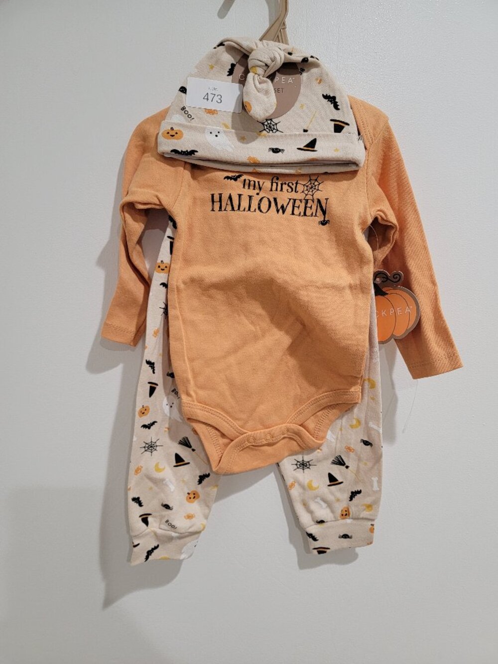 Chickpea My First Halloween 3 Pc Set 6-9 Months